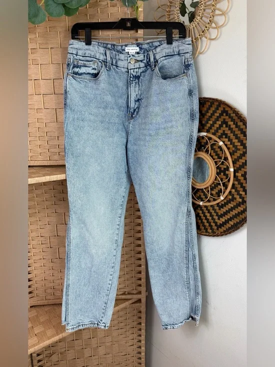 Good American Good Curve Straight Step Jeans in Indigo Wash Size 12/31 - Picture 3 of 10